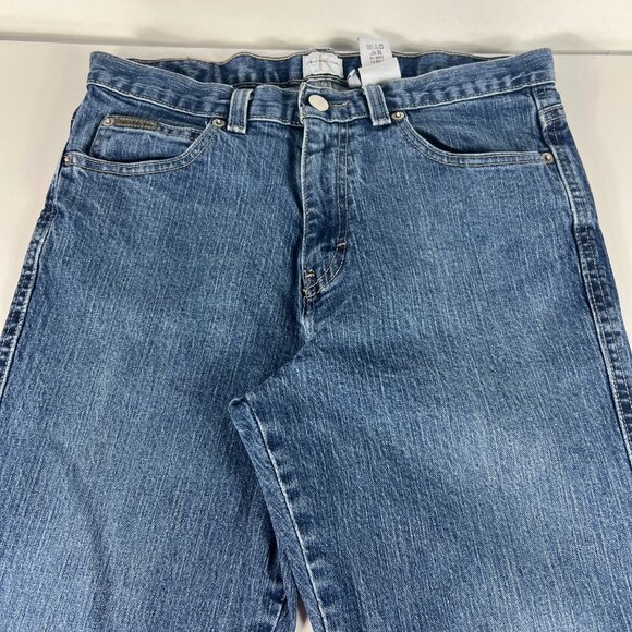 Y2K Calvin Klein Jeans Women's Measured 30x29* Slim Boot Cut Blue Denim Tag 10 - Picture 2 of 16